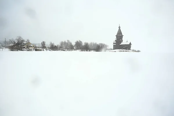 Architektur Der Alten Kizhi Kirche Winterblick Russland — Stockfoto