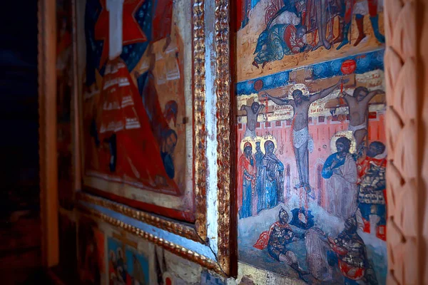 Rus Ahşap Kilisesi Ortodoks Ahşap Mimarisi — Stok fotoğraf
