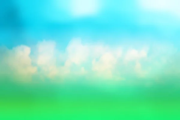 Grass Sky Clouds Blurred Background Beautiful Abstract Design — Stock Photo, Image