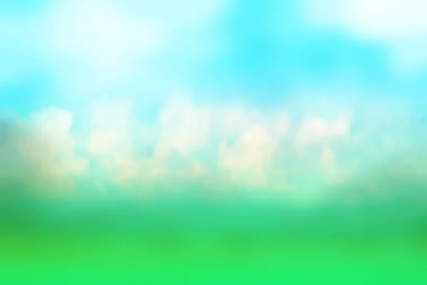 Grass Sky Clouds Blurred Background Beautiful Abstract Design — Stock Photo, Image