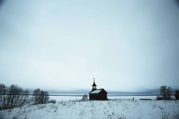 Architecture Old Kizhi Church Winter View Russia — Stock Photo, Image