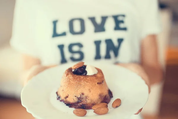 Pastel Arándanos Casero Pastelería Postre Dulce Recién Horneado — Foto de Stock