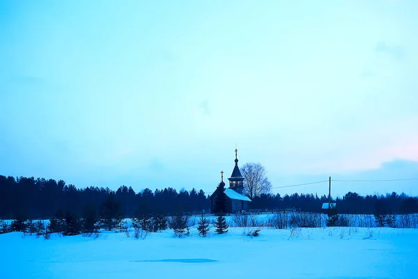 Eski Kizhi Kilise Kış Görünümü Rusya Mimarisi — Stok fotoğraf