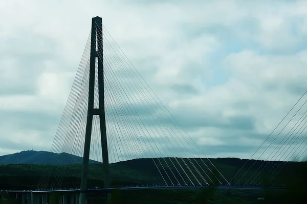 Vista Ponte Cidade Vladivostok Rússia — Fotografia de Stock