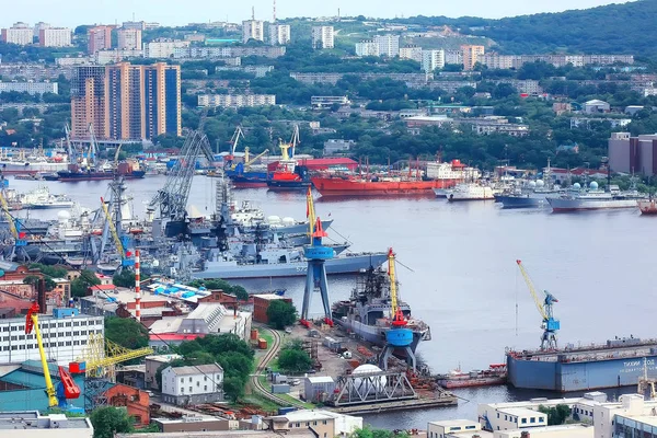 Pohled Město Most Vladivostok Rusko — Stock fotografie