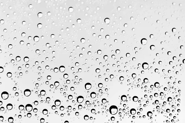 Witte Achtergrond Regendruppels Vensterglas Concept Van Herfstweer Nat — Stockfoto