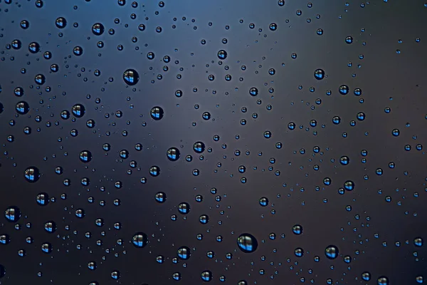 Siyah Islak Arka Planı Pencere Camına Yağmur Damlaları Sonbahar Hava — Stok fotoğraf