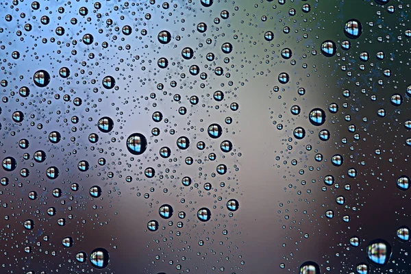 Сірий Мокрий Фон Дощі Віконному Склі Концепція Осінньої Погоди — стокове фото