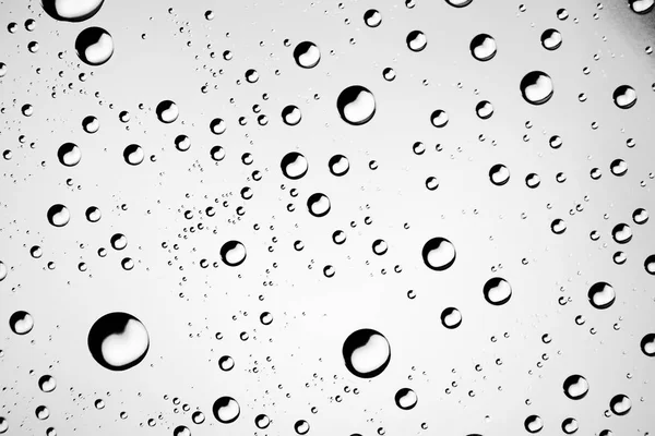 Fondo Húmedo Blanco Gotas Lluvia Vidrio Ventana Concepto Clima Otoño — Foto de Stock