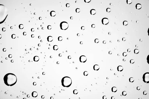 Weißer Nasser Hintergrund Regentropfen Auf Fensterglas Konzept Des Herbstwetters — Stockfoto