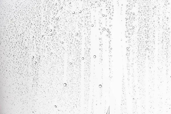 Latar Belakang Basah Putih Tetes Hujan Pada Kaca Jendela Konsep — Stok Foto