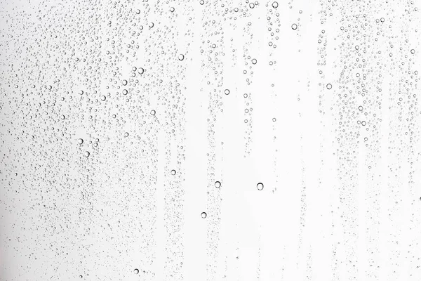 Fundo Molhado Branco Gotas Chuva Vidro Janela Conceito Clima Outono — Fotografia de Stock