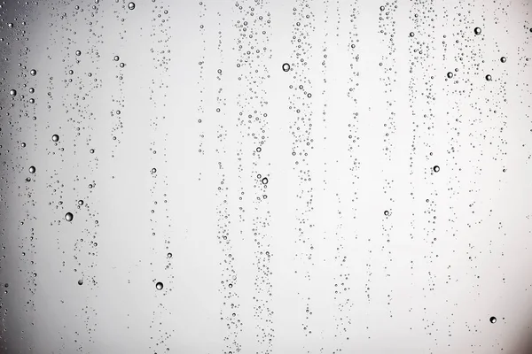 Black Wet Background Raindrops Window Glass Concept Autumn Weather — Stock Photo, Image