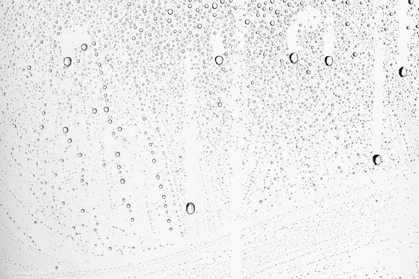 Fundo Molhado Branco Gotas Chuva Vidro Janela Conceito Clima Outono — Fotografia de Stock
