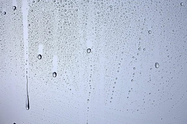 Fundo Molhado Cinza Gotas Chuva Vidro Janela Conceito Clima Outono — Fotografia de Stock