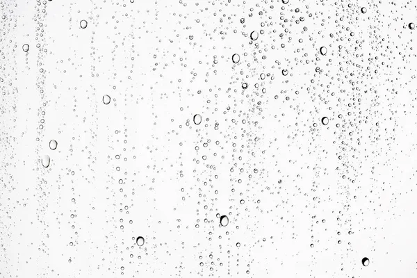 Fondo Húmedo Blanco Gotas Lluvia Vidrio Ventana Concepto Clima Otoño — Foto de Stock