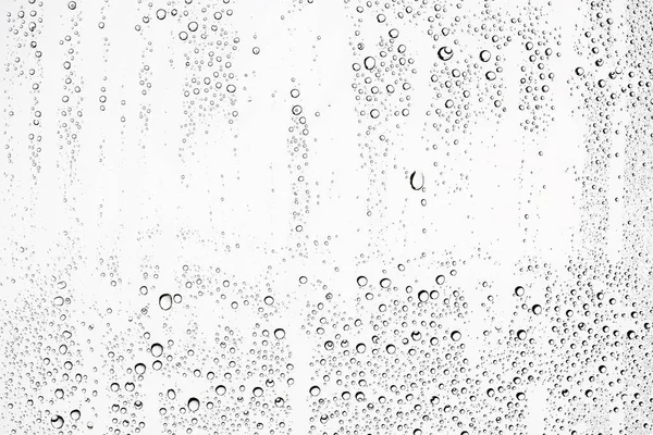 Latar Belakang Basah Putih Tetes Hujan Pada Kaca Jendela Konsep — Stok Foto
