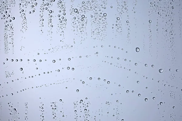 Latar Belakang Basah Abu Abu Tetes Hujan Pada Kaca Jendela — Stok Foto