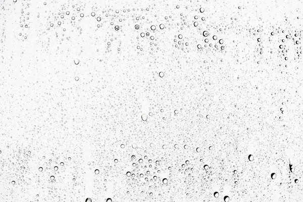 Белый Влажный Фон Капли Дождя Оконном Стекле Концепция Осенней Погоды — стоковое фото