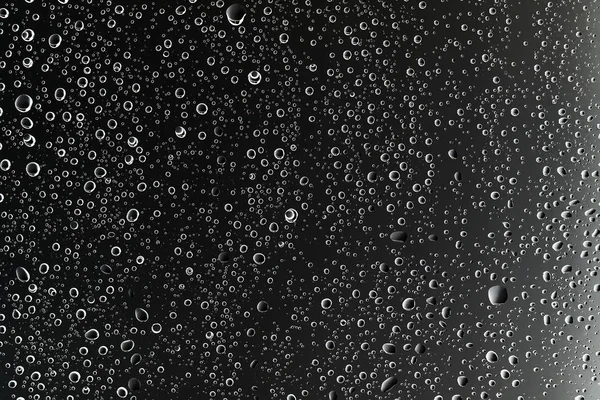 Fekete Nedves Háttér Esőcseppek Üveg Ablak Őszi Időjárás Fogalma — Stock Fotó