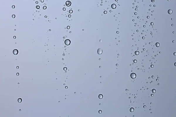 Sfondo Grigio Bagnato Gocce Pioggia Sul Vetro Della Finestra Concetto — Foto Stock