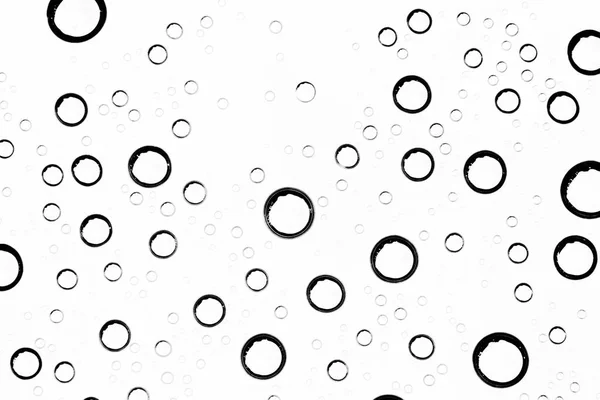 Biały Mokre Podłoże Krople Deszczu Oknie Szkło Pojęcie Jesienna Pogoda — Zdjęcie stockowe