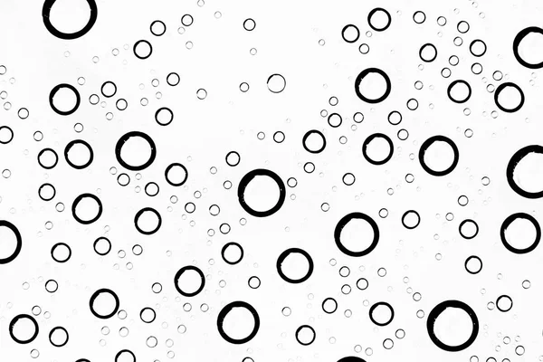 Vita Våta Bakgrund Regndroppar Fönsterglas Begreppet Höstväder — Stockfoto