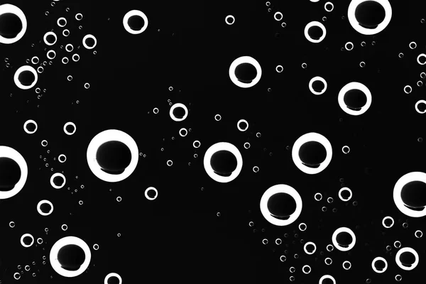 Zwarte Natte Achtergrond Regendruppels Vensterglas Concept Van Herfstweer — Stockfoto
