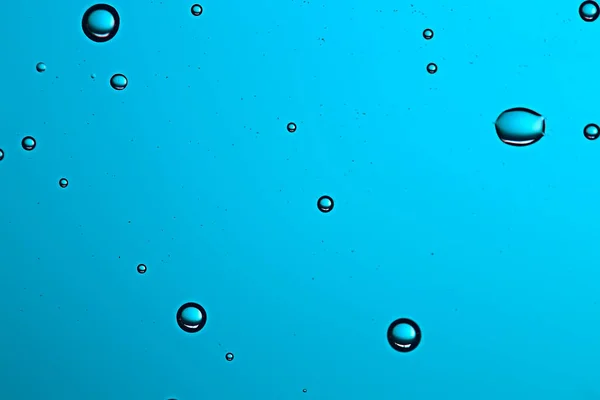 Blue Wet Background Raindrops Window Glass Concept Autumn Weather — Stock Photo, Image