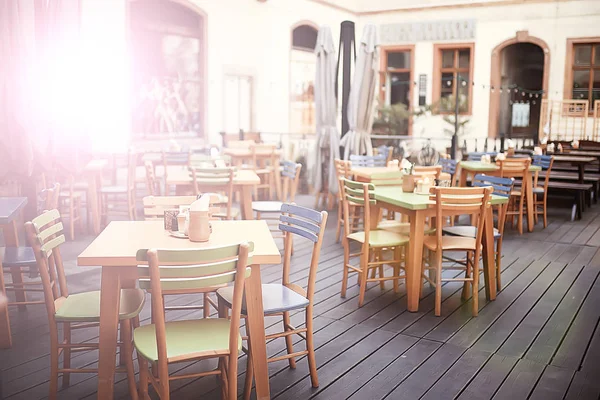 Открытое Кафе Париже Франция Летняя Трапеза Открытом Воздухе — стоковое фото