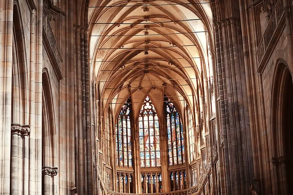 Interior Catedral Católica Praga República Checa — Foto de Stock