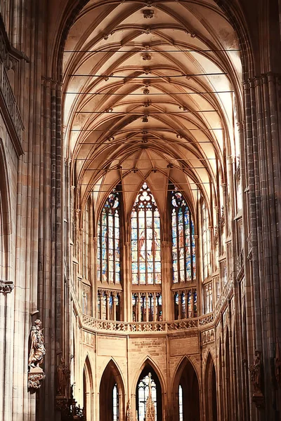 Interior Catedral Católica Praga República Checa — Fotografia de Stock