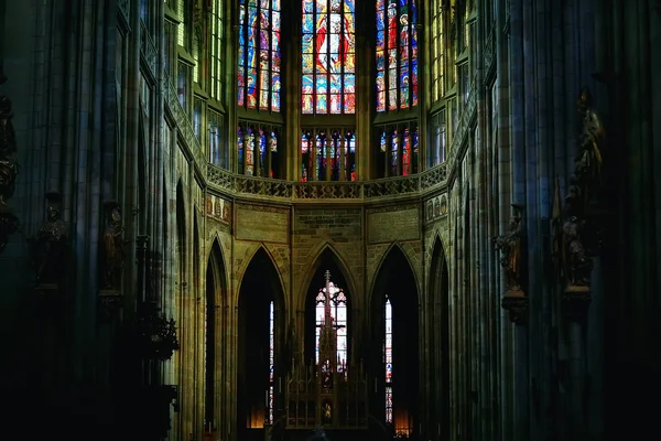 Interior Catedral Católica Praga República Checa — Fotografia de Stock