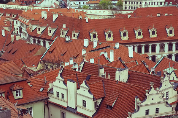 Beautiful antique architecture of Prague, Czech Republic