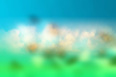 çim ve gökyüzü bulutlar arka plan bulanık, güzel soyut tasarım