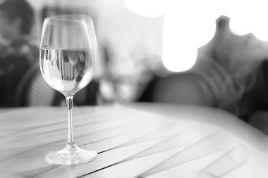 Restoran iç / hizmet eden ve ayrıntılar bulanık bokeh arka plan, kavramı karşılayan, Restoran modern arka plan bulanık