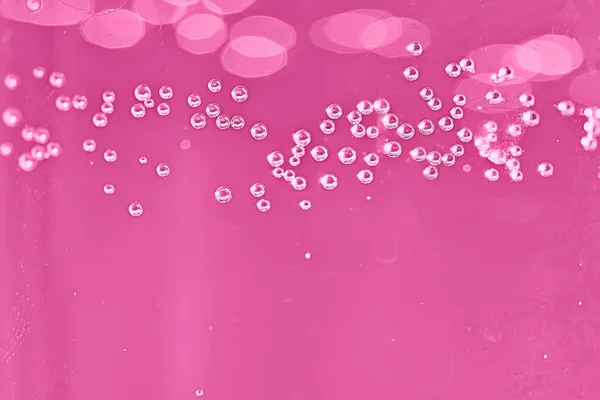 粉红色水气泡背景 抽象新鲜夏季模式 — 图库照片