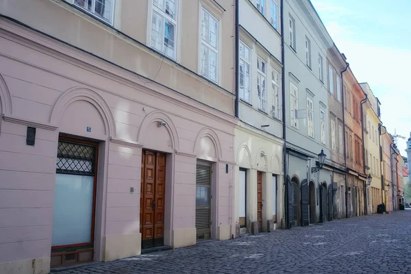 Architecture Antique Rue Prague République Tchèque — Photo