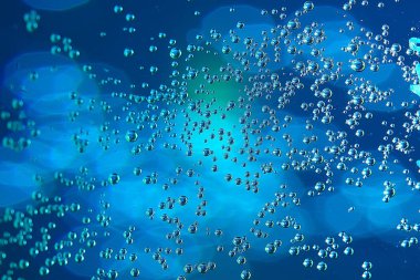 mavi su kabarcıkları arka plan, soyut taze yaz desen