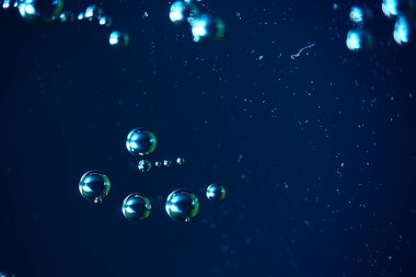 mavi su kabarcıkları arka plan, soyut taze yaz desen