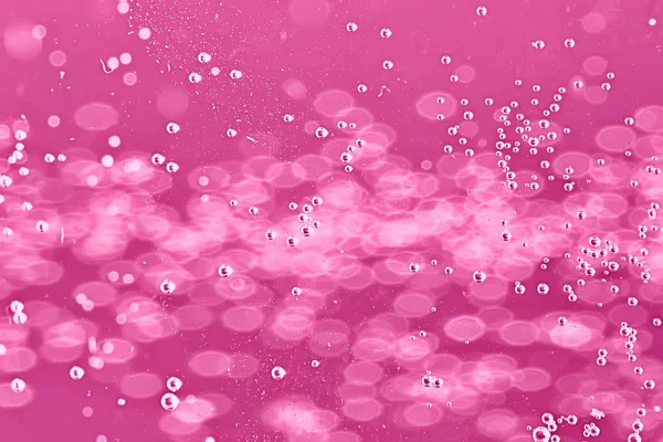 Rosa Vatten Bubblor Bakgrund Abstrakt Färsk Sommar Mönster — Stockfoto