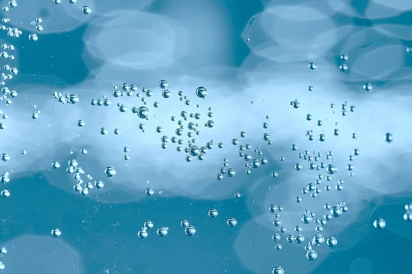 蓝色水气泡背景 抽象新鲜夏季模式 — 图库照片