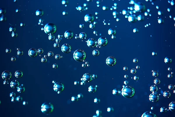 Blue Water Bubbles Background Abstract Fresh Summer Pattern — Stock Photo, Image