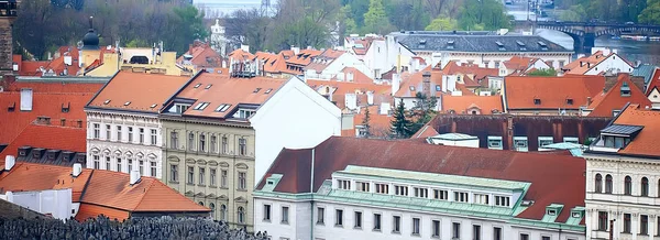 Panorama Zamku Praskiego Antyczny Architektura Republika Czeska — Zdjęcie stockowe