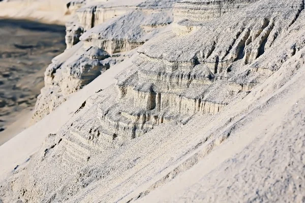 Texture Sabbia Annegata Dalle Dune Valanga Sabbia Rovescia Dalla Duna — Foto Stock