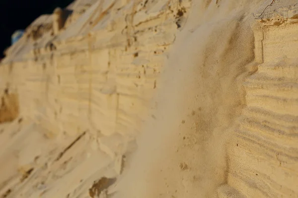 Texture Sabbia Annegata Dalle Dune Valanga Sabbia Rovescia Dalla Duna — Foto Stock