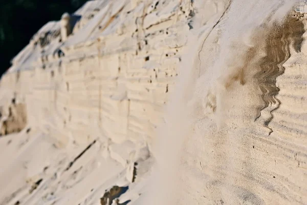 沙丘淹没的沙子纹理 沙丘上的沙子雪崩 — 图库照片