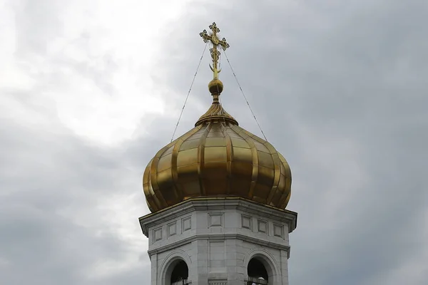 Antyczny Kościół Moskwie Prawosławie Architektura — Zdjęcie stockowe