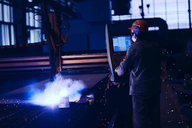 Metalurji üretim, atölye bitki, yüksek fırın, ağır sanayi, mühendislik, çelik üretim tesislerinde, üretim