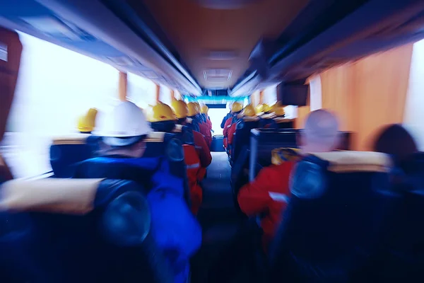 Gruppo Lavoratori Casco Fabbrica Vista Dal Retro — Foto Stock